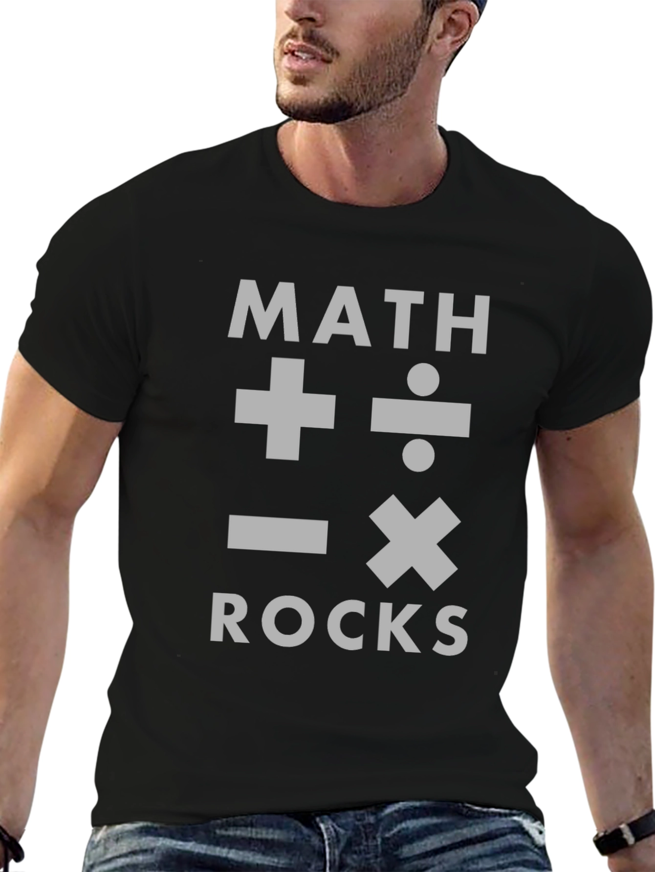 Camiseta Negra Math Rocks para Amantes de las Matemáticas
