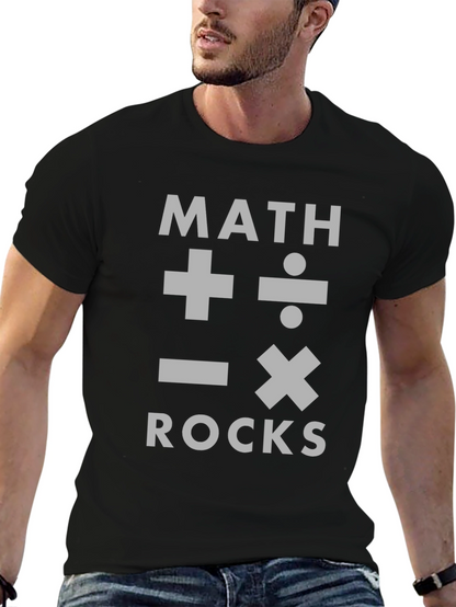Camiseta Negra Math Rocks para Amantes de las Matemáticas