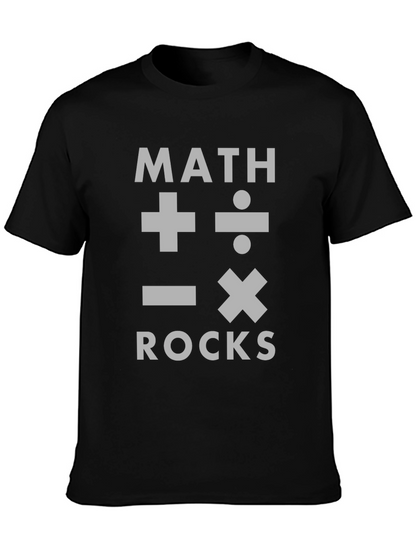 Camiseta Negra Math Rocks para Amantes de las Matemáticas