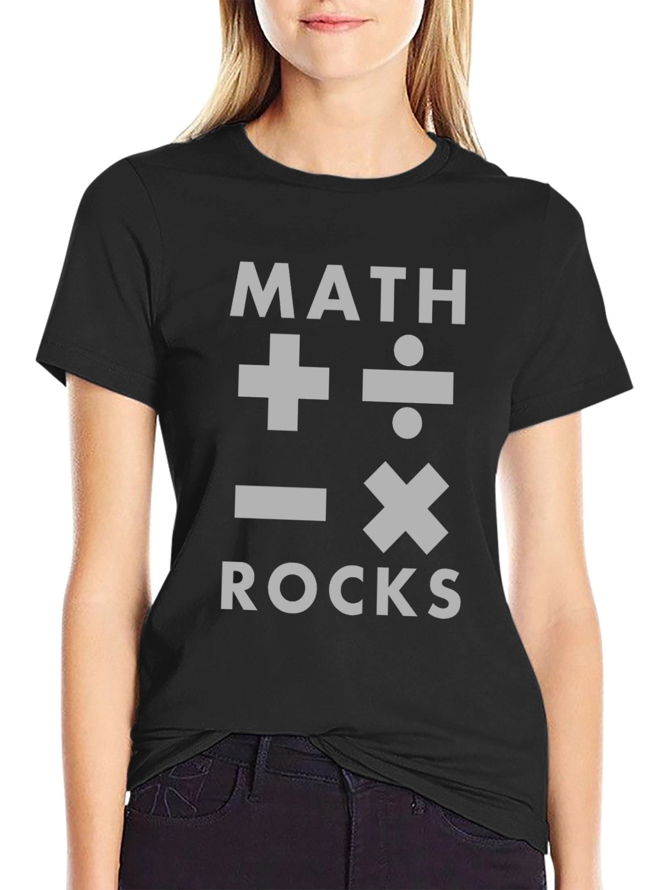 Camiseta Negra Math Rocks para Amantes de las Matemáticas