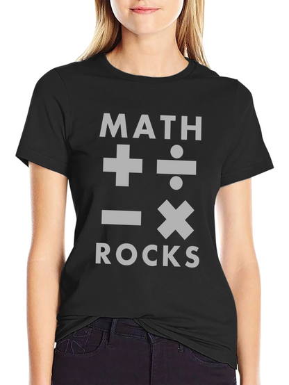 Camiseta Negra Math Rocks para Amantes de las Matemáticas