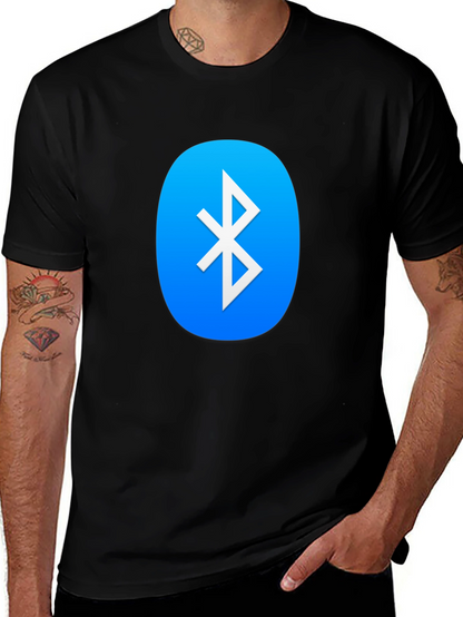 Camiseta Negra con Logo Bluetooth