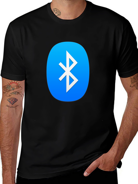 Camiseta Negra con Logo Bluetooth