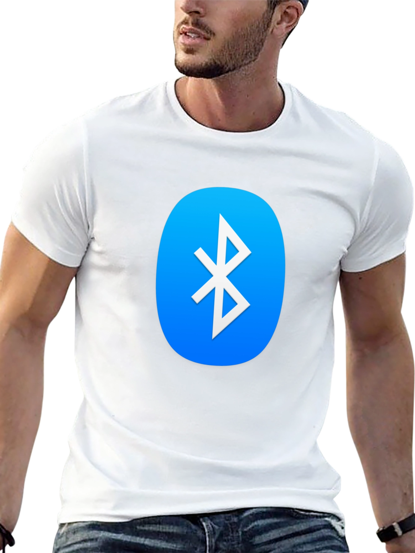 Camiseta Negra con Logo Bluetooth