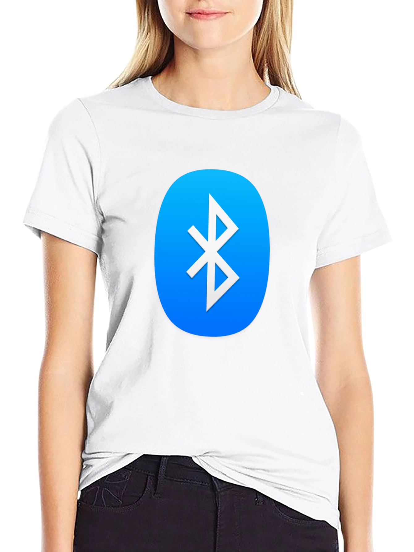 Camiseta Negra con Logo Bluetooth