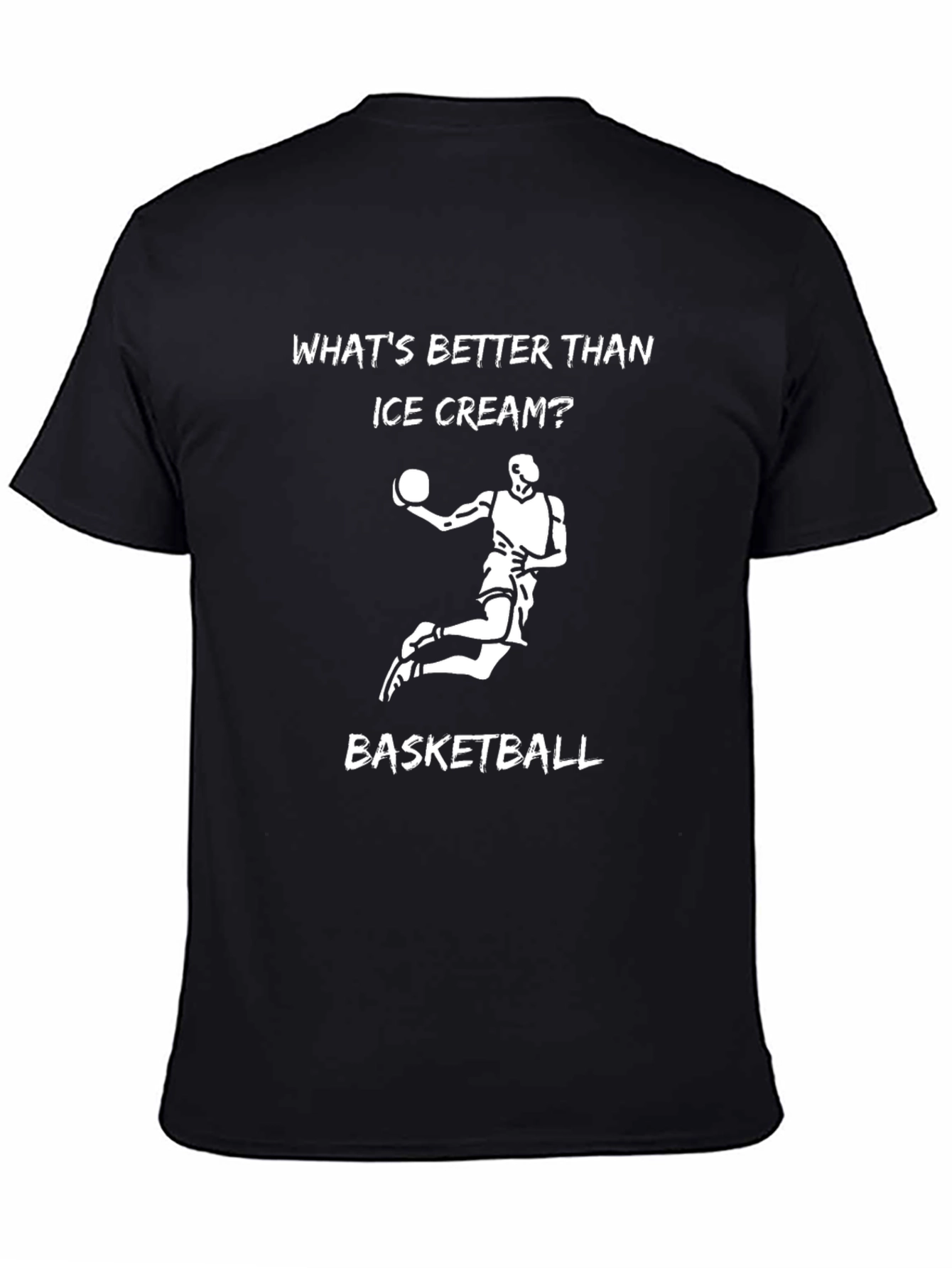 Camiseta Negra: Baloncesto vs Helado - ¿Qué Prefieres?