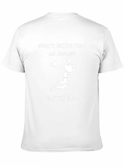 Camiseta Negra: Baloncesto vs Helado - ¿Qué Prefieres?
