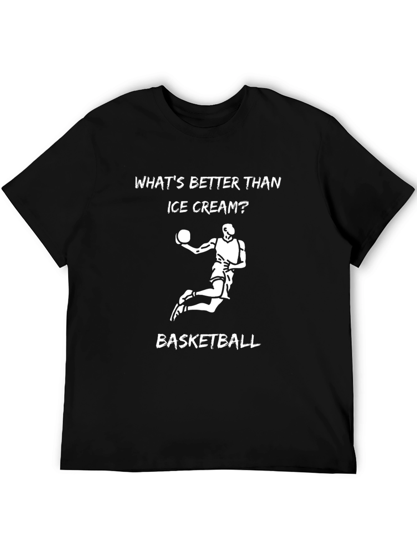 Camiseta Negra: Baloncesto vs Helado - ¿Qué Prefieres?