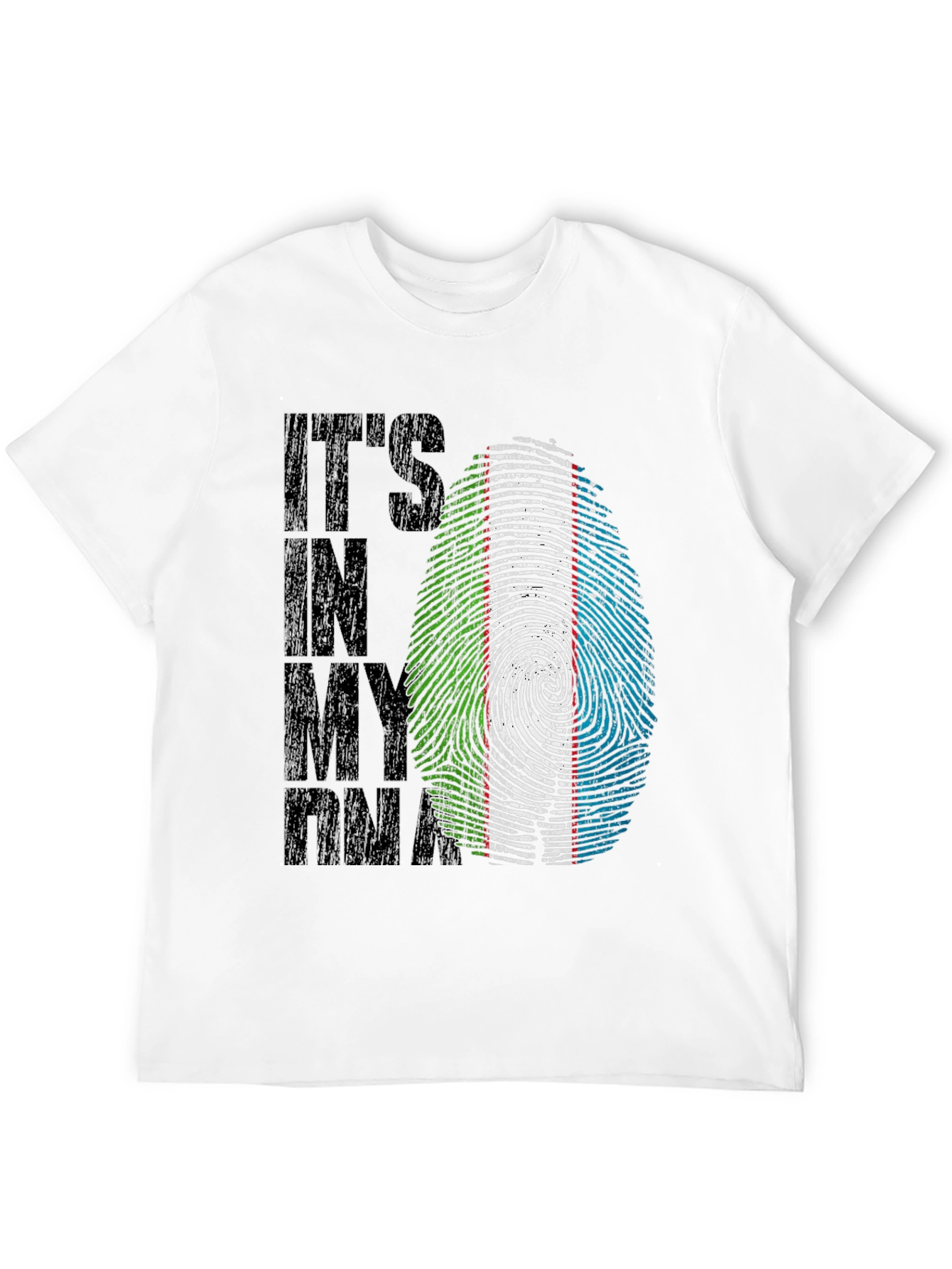 Camiseta Negra ADN Uzbekistán - Diseño Original