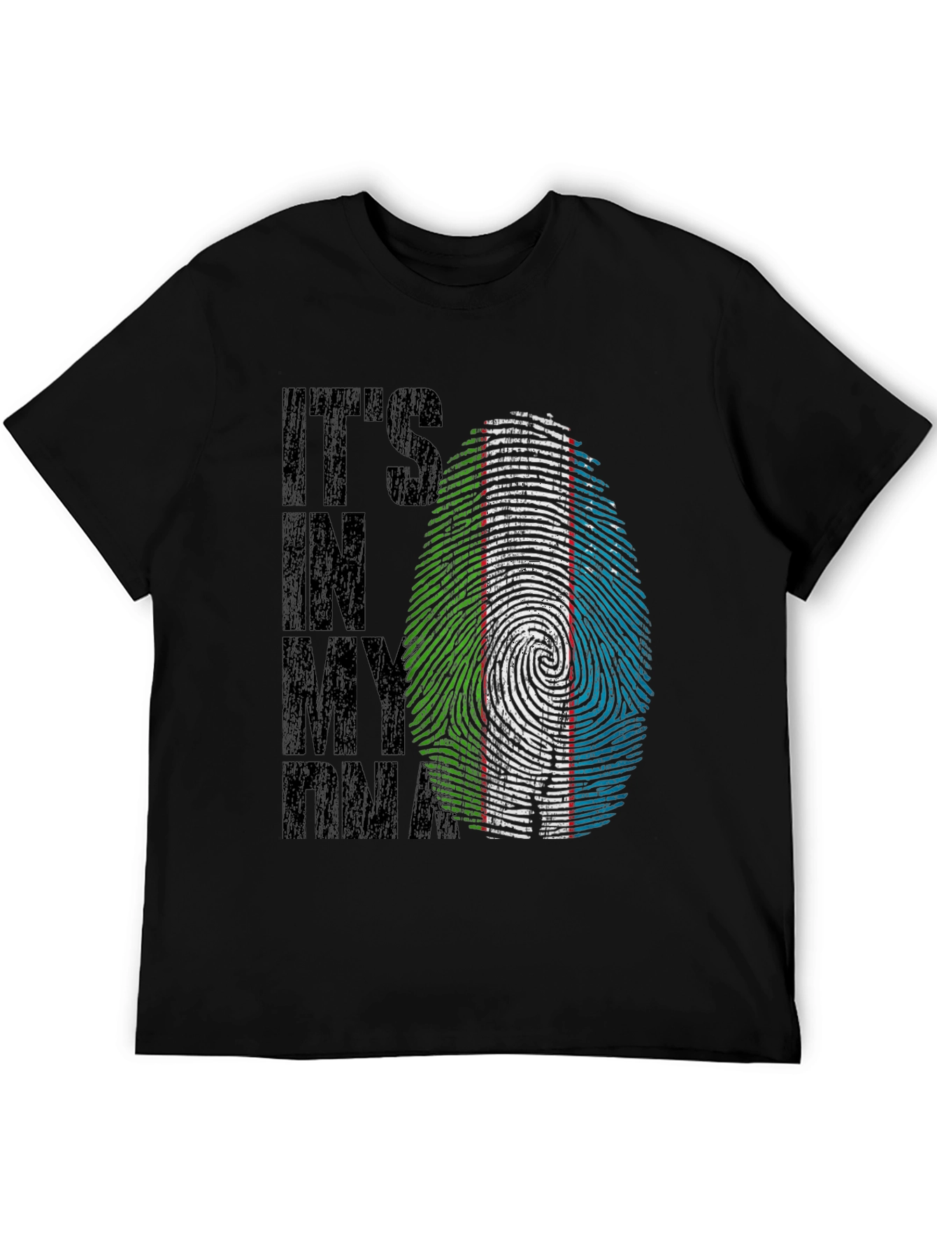 Camiseta Negra ADN Uzbekistán - Diseño Original