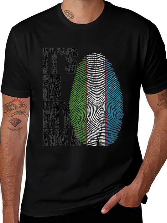 Camiseta Negra ADN Uzbekistán - Diseño Original
