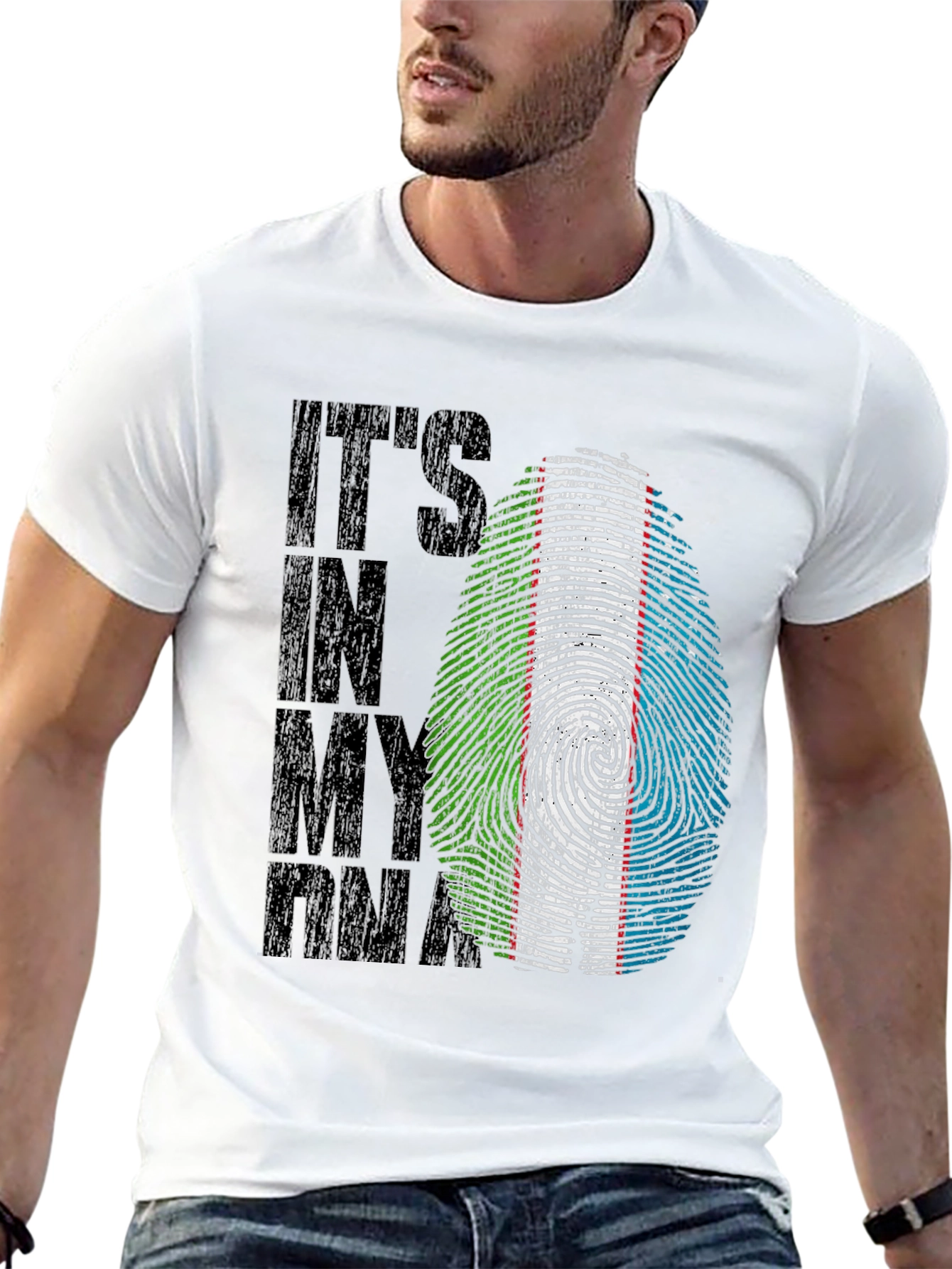 Camiseta Negra ADN Uzbekistán - Diseño Original