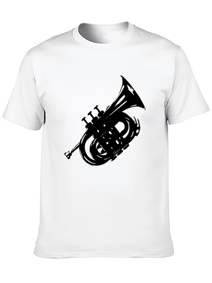 Camiseta Negra con Diseño de Corneta