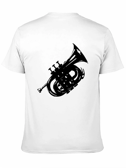 Camiseta Negra con Diseño de Corneta