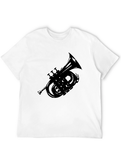 Camiseta Negra con Diseño de Corneta