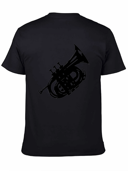 Camiseta Negra con Diseño de Corneta