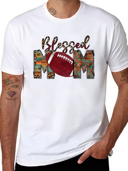 Camiseta Negra Blessed Mom Fútbol Americano