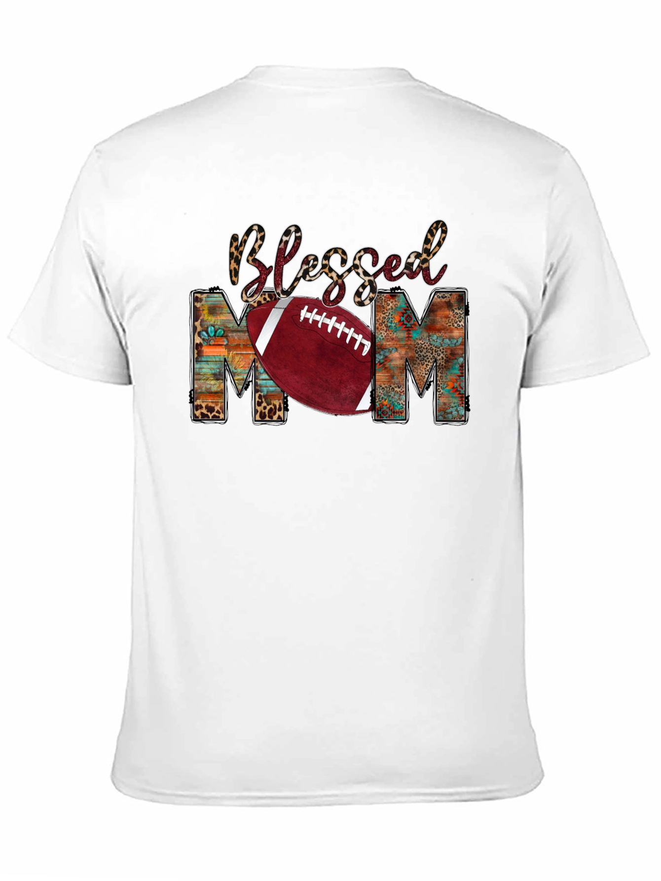 Camiseta Negra Blessed Mom Fútbol Americano
