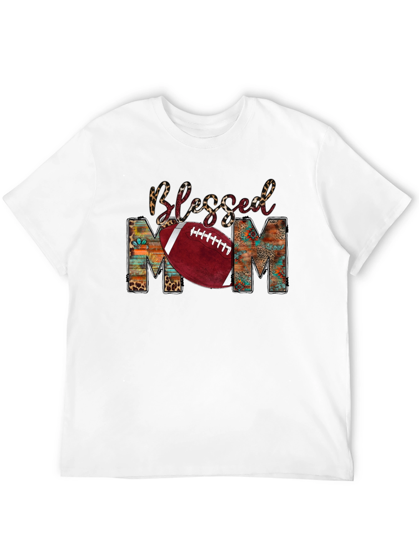 Camiseta Negra Blessed Mom Fútbol Americano