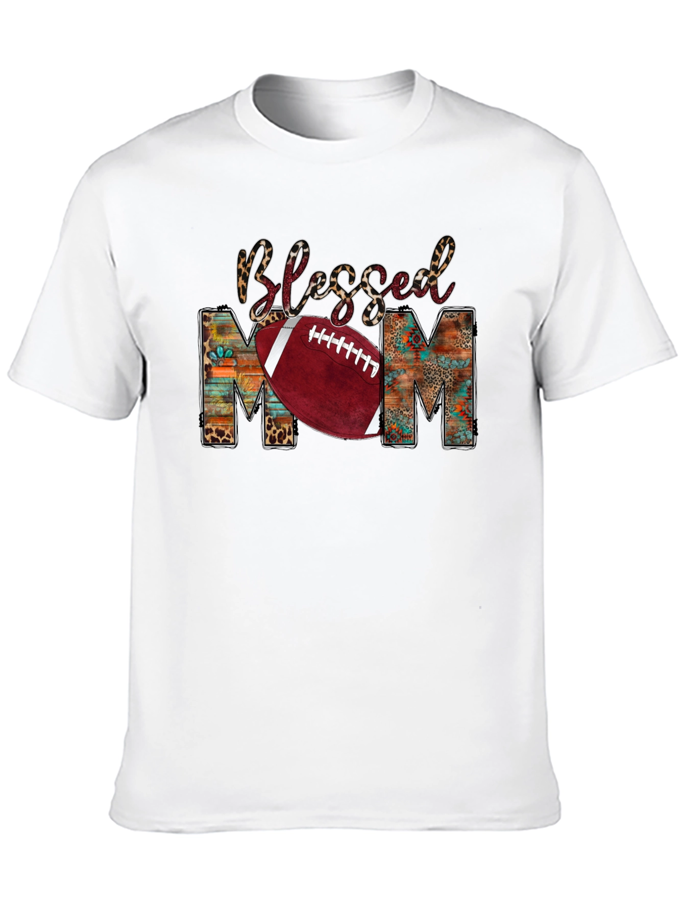 Camiseta Negra Blessed Mom Fútbol Americano