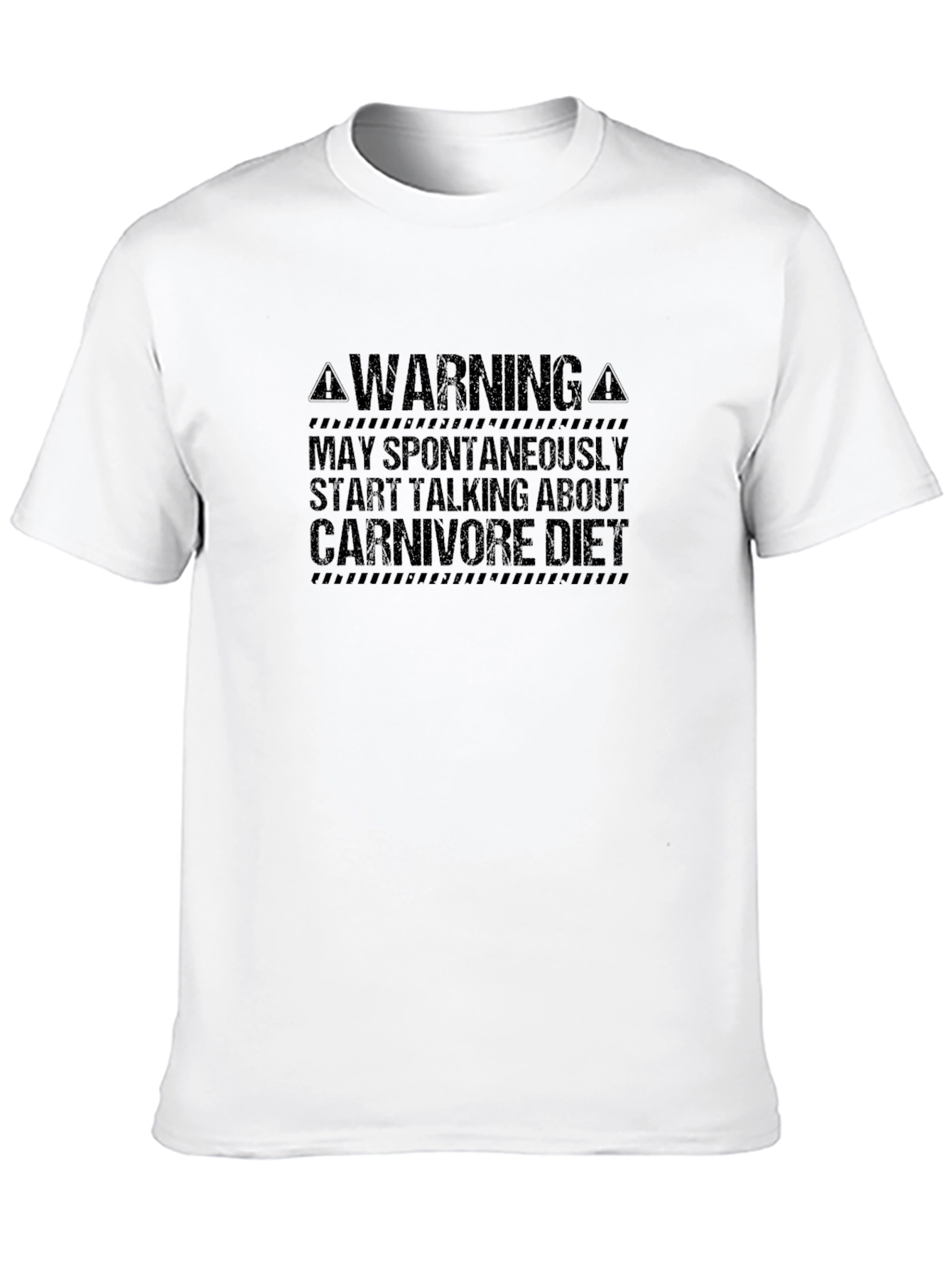 Camiseta Hombre Negra: Warning Carnivore Diet