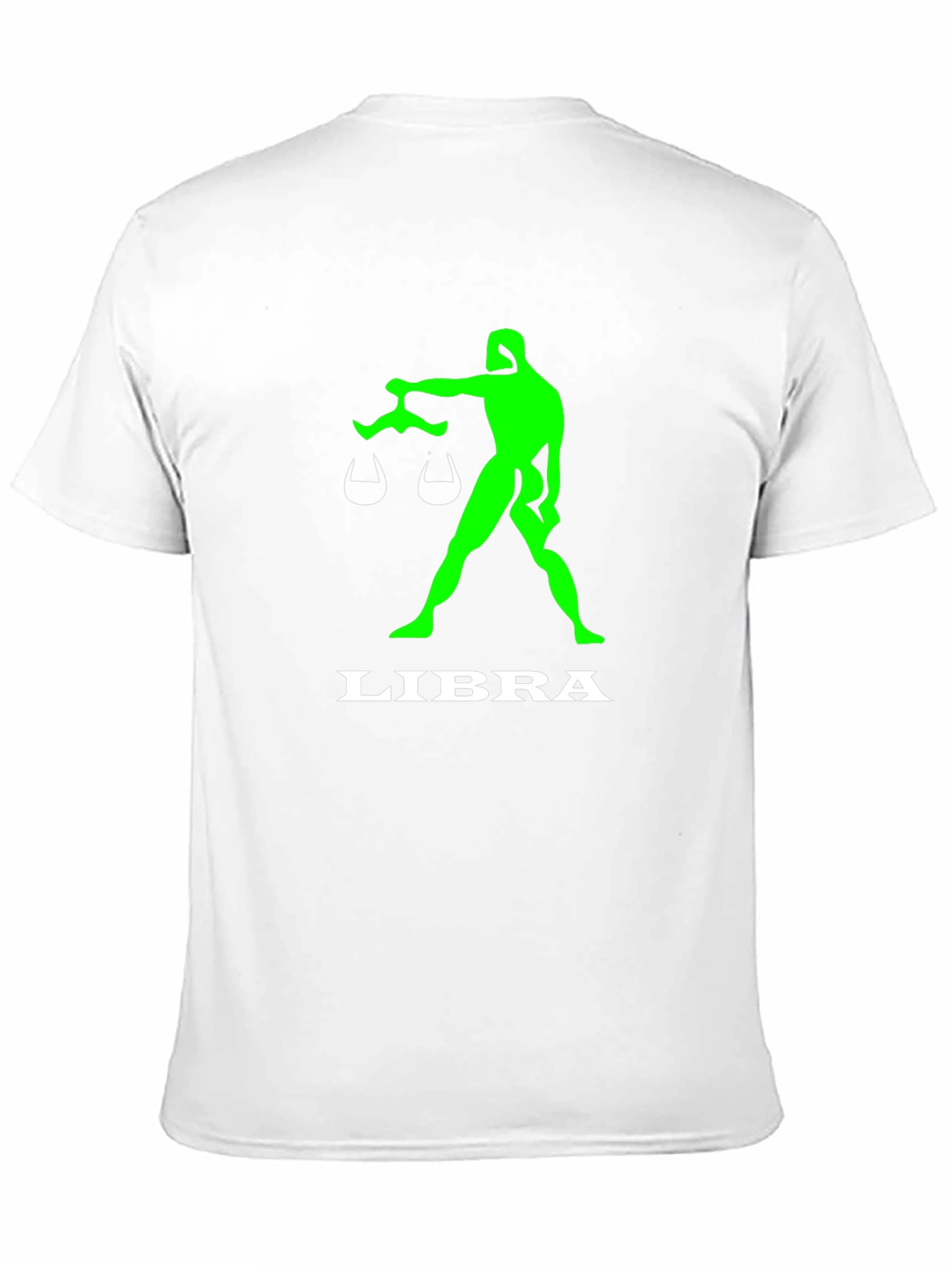 Camiseta Negra Libra Signo Zodiacal Verde