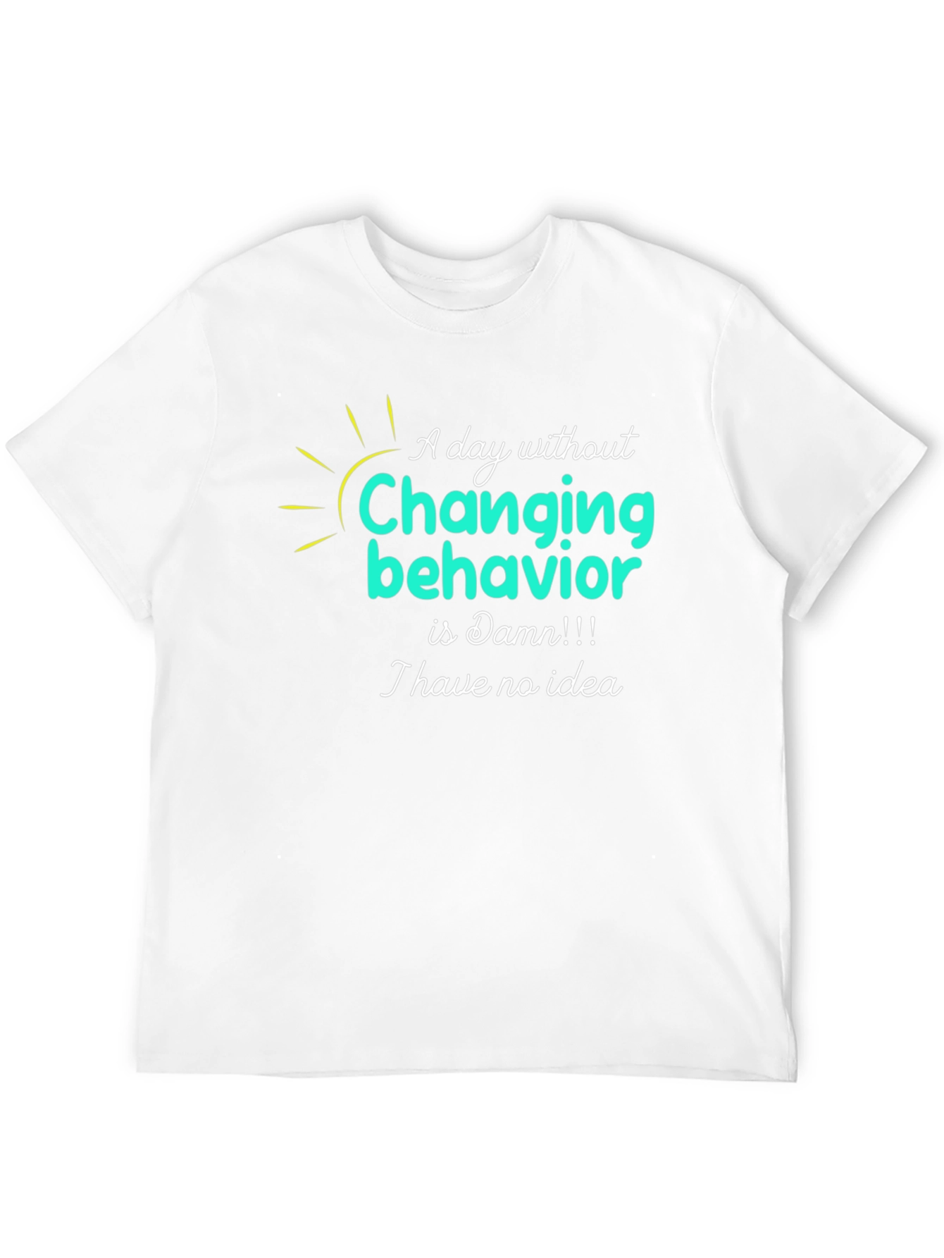 Camiseta Negra con Diseño Gráfico Changing Behavior
