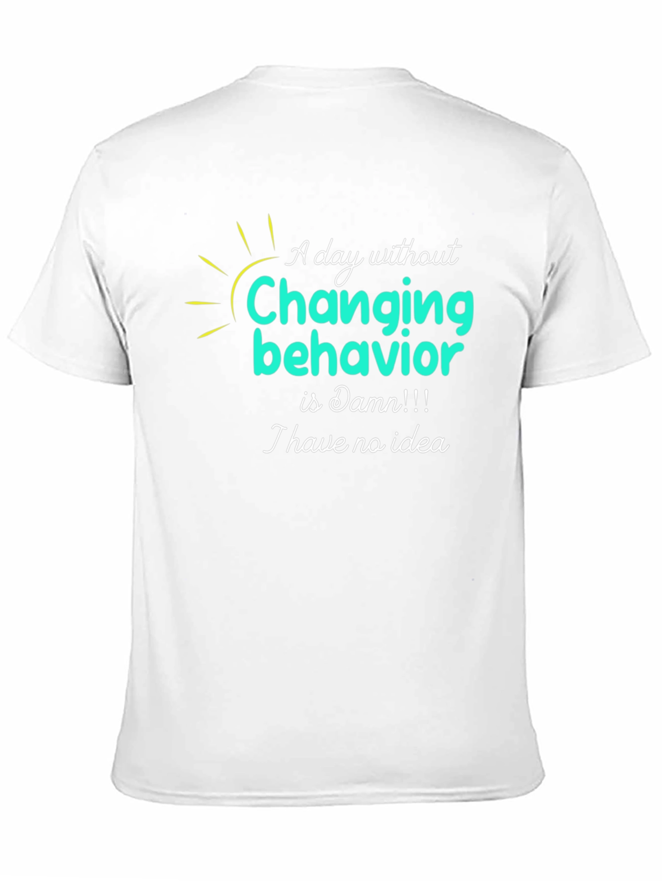 Camiseta Negra con Diseño Gráfico Changing Behavior