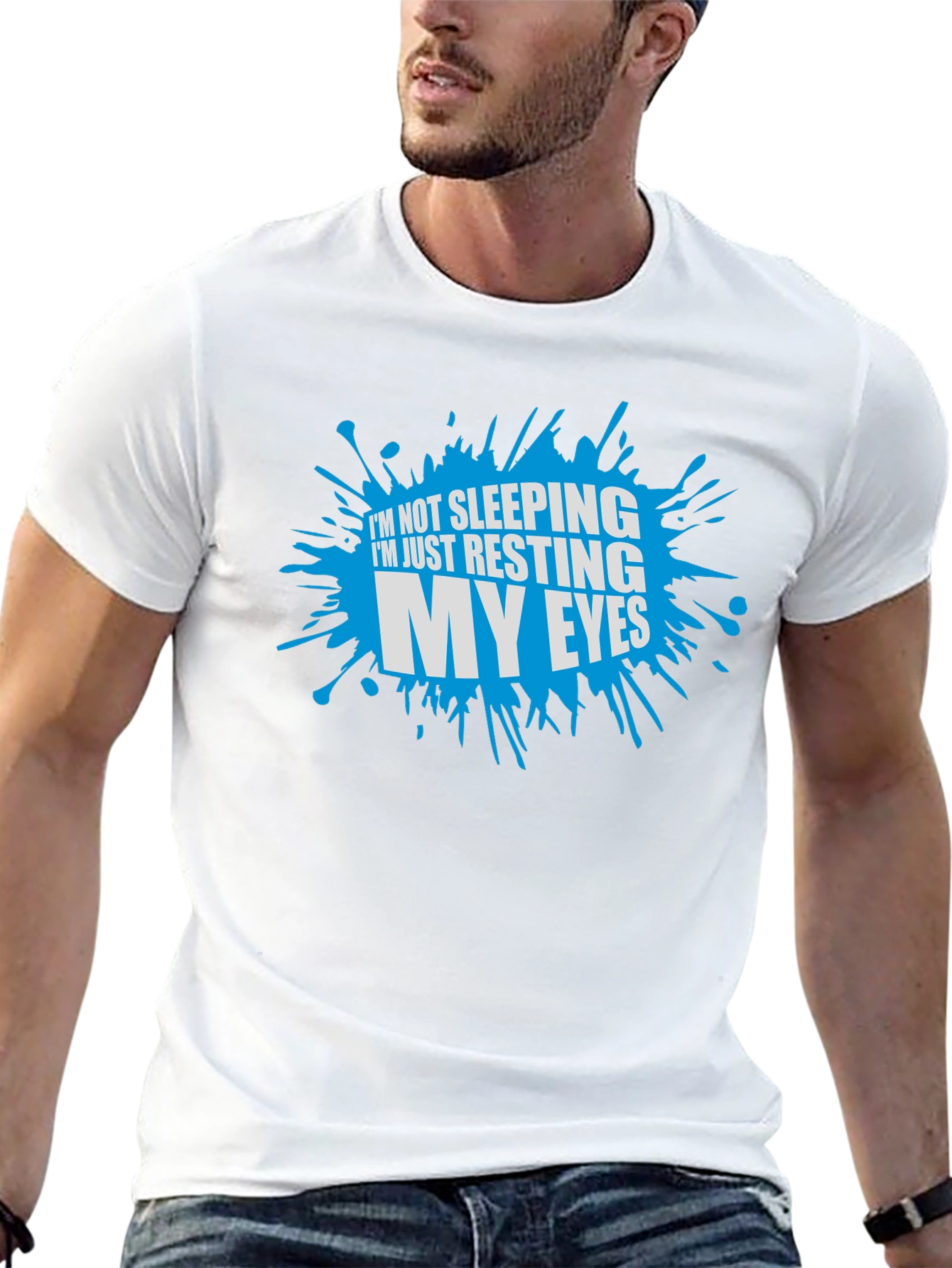 Camiseta No estoy durmiendo solo descanso mis ojos