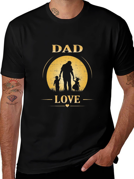 Camiseta Negra Dad Love para Hombre