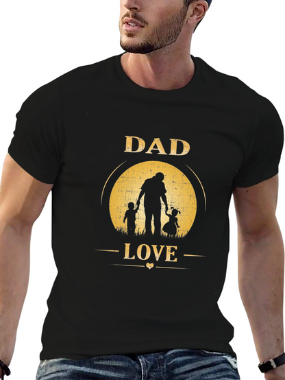 Camiseta Negra Dad Love para Hombre