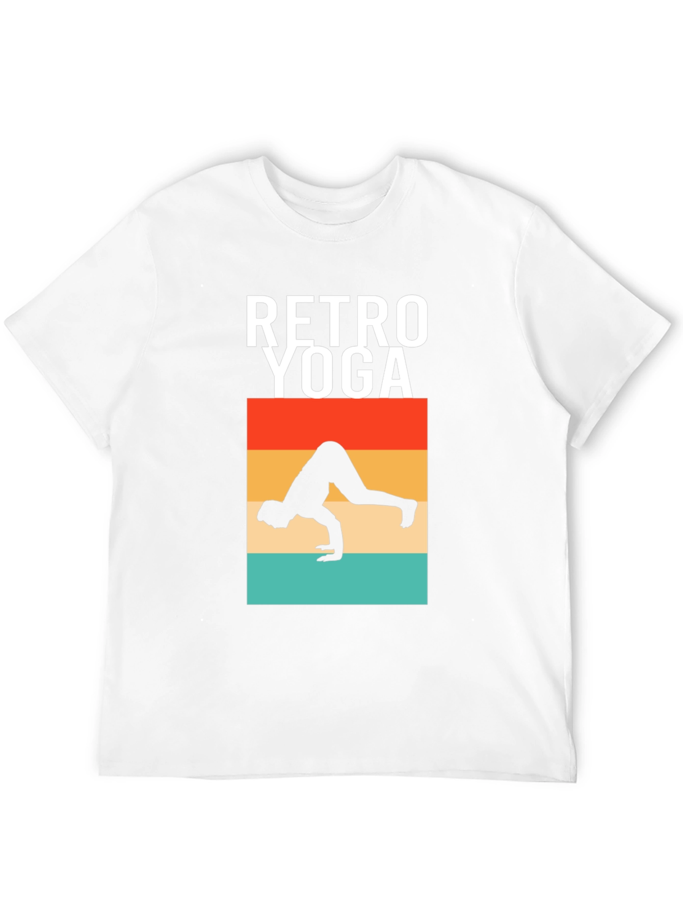 Camiseta Retro Yoga Hombre Algodón