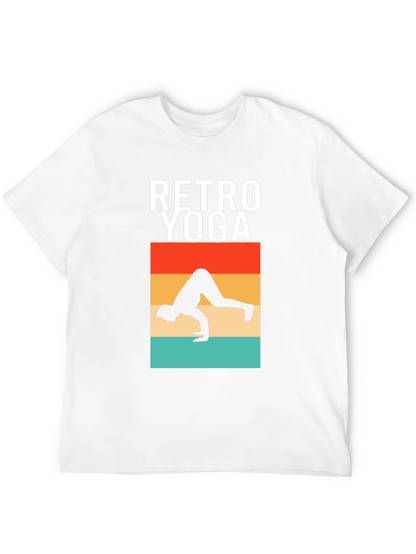 Camiseta Retro Yoga Hombre Algodón