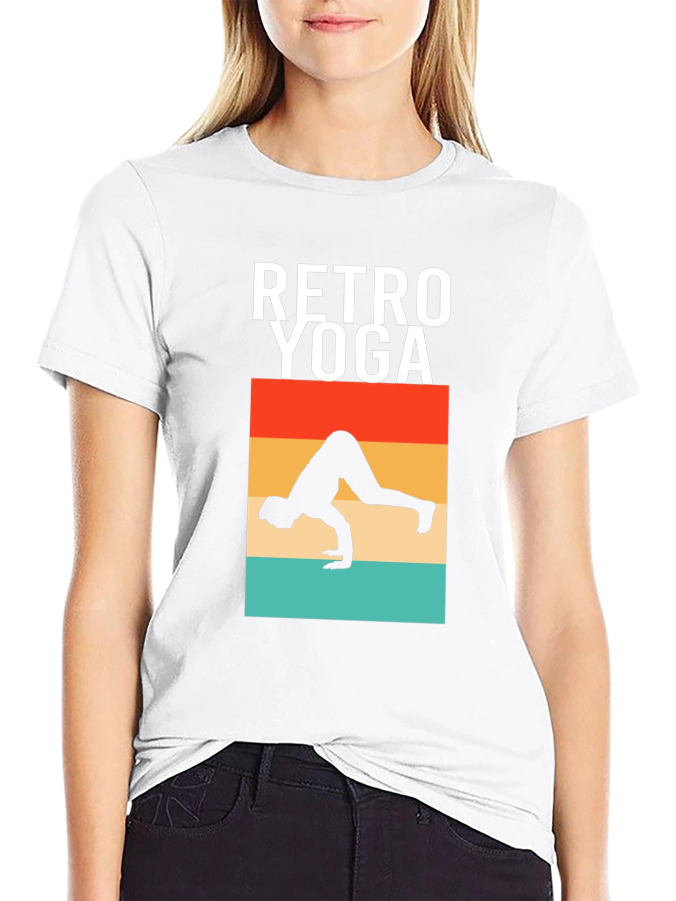 Camiseta Retro Yoga Hombre Algodón