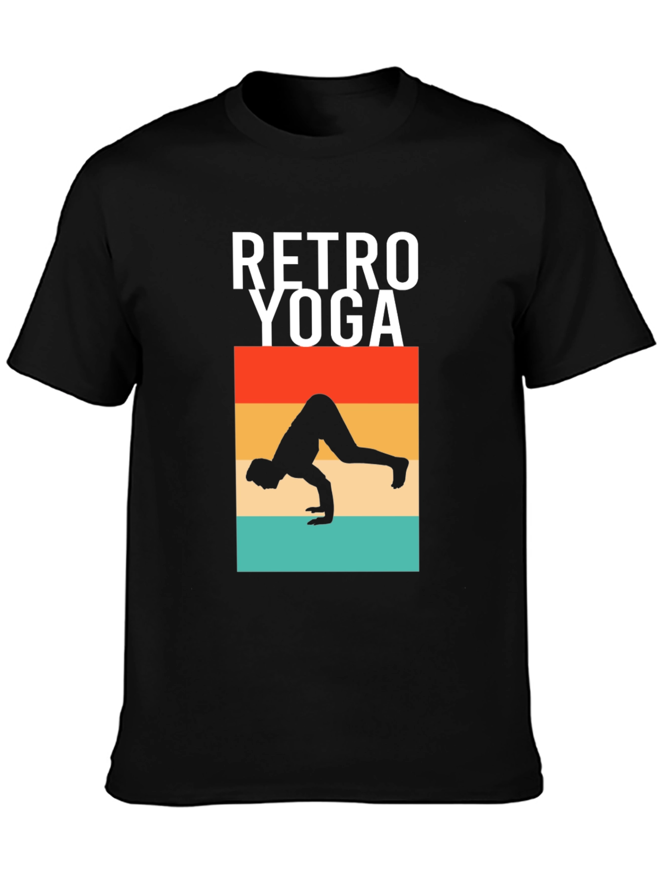 Camiseta Retro Yoga Hombre Algodón