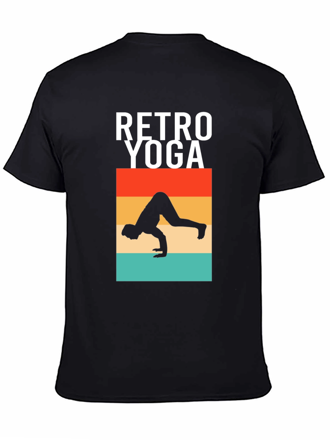 Camiseta Retro Yoga Hombre Algodón
