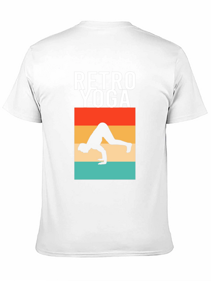 Camiseta Retro Yoga Hombre Algodón