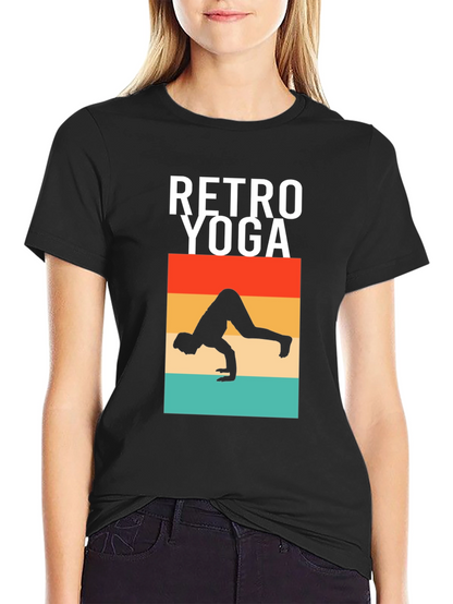 Camiseta Retro Yoga Hombre Algodón