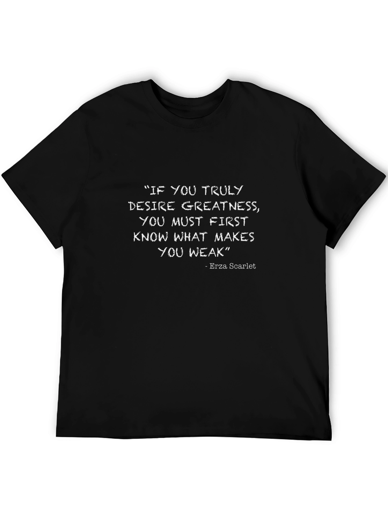 Camiseta Negra con Cita Inspiradora - Erza Scarlet