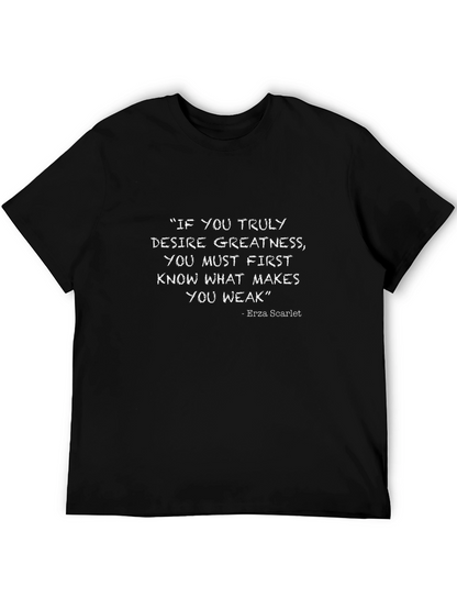 Camiseta Negra con Cita Inspiradora - Erza Scarlet