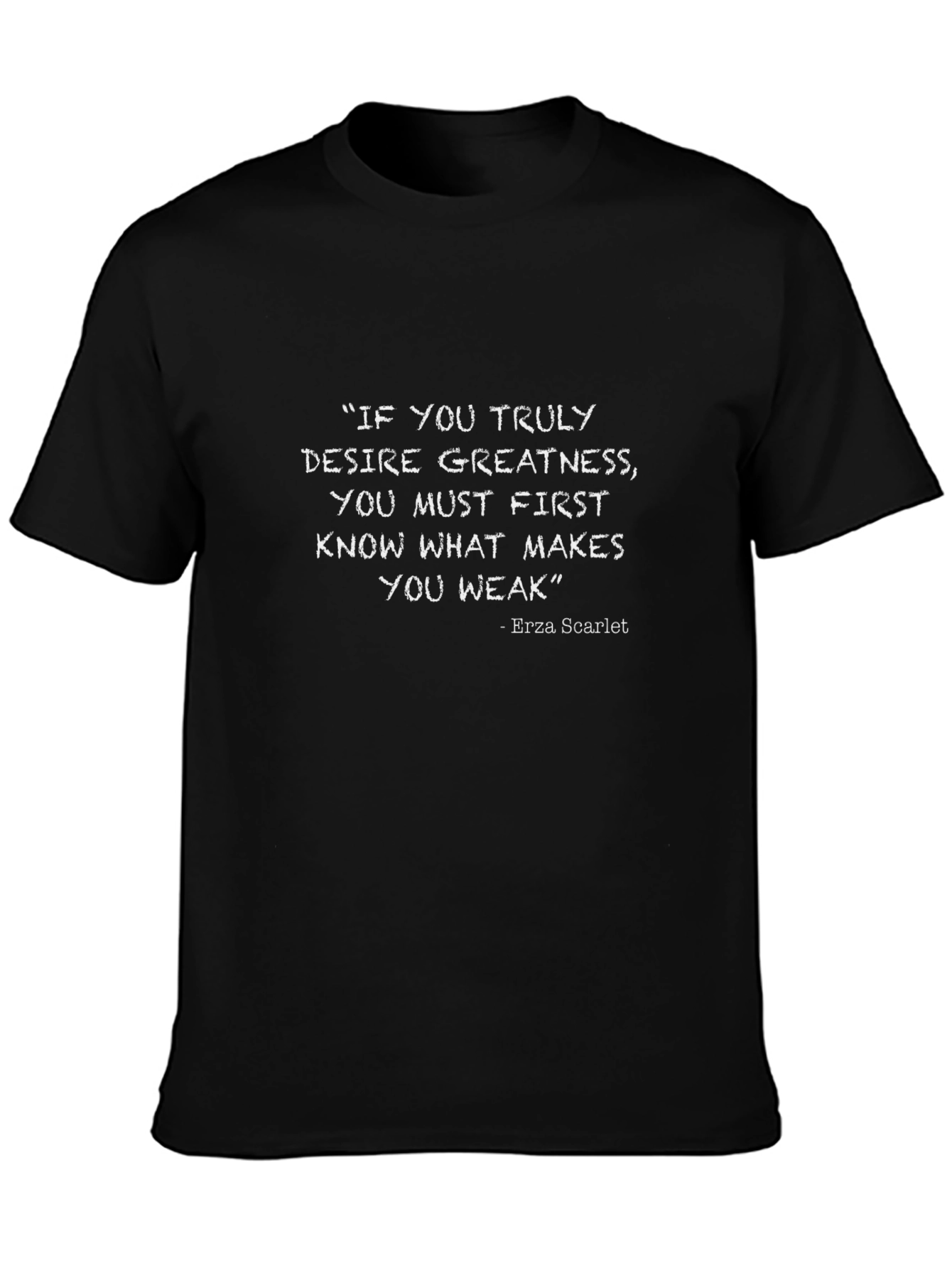 Camiseta Negra con Cita Inspiradora - Erza Scarlet