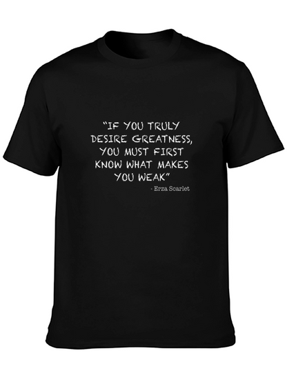 Camiseta Negra con Cita Inspiradora - Erza Scarlet