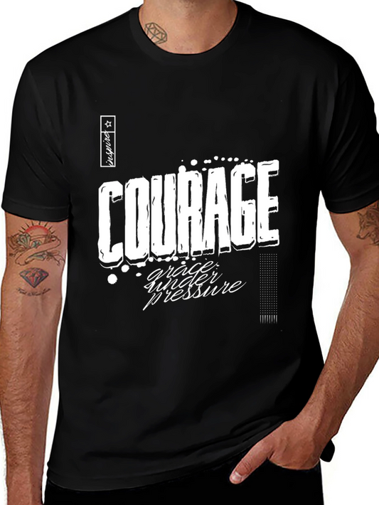 Camiseta Negra: Coraje y Gracia Bajo Presión
