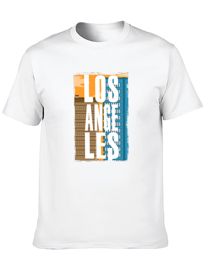 Camiseta Negra Estampado Los Ángeles