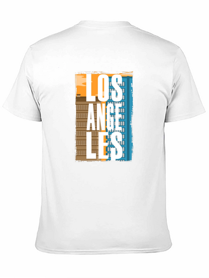 Camiseta Negra Estampado Los Ángeles