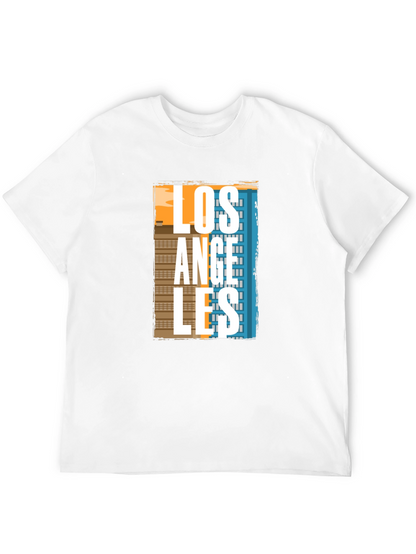 Camiseta Negra Estampado Los Ángeles