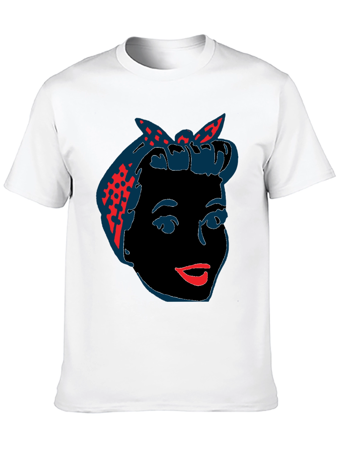 Camiseta Negra con Diseño Retro de Mujer