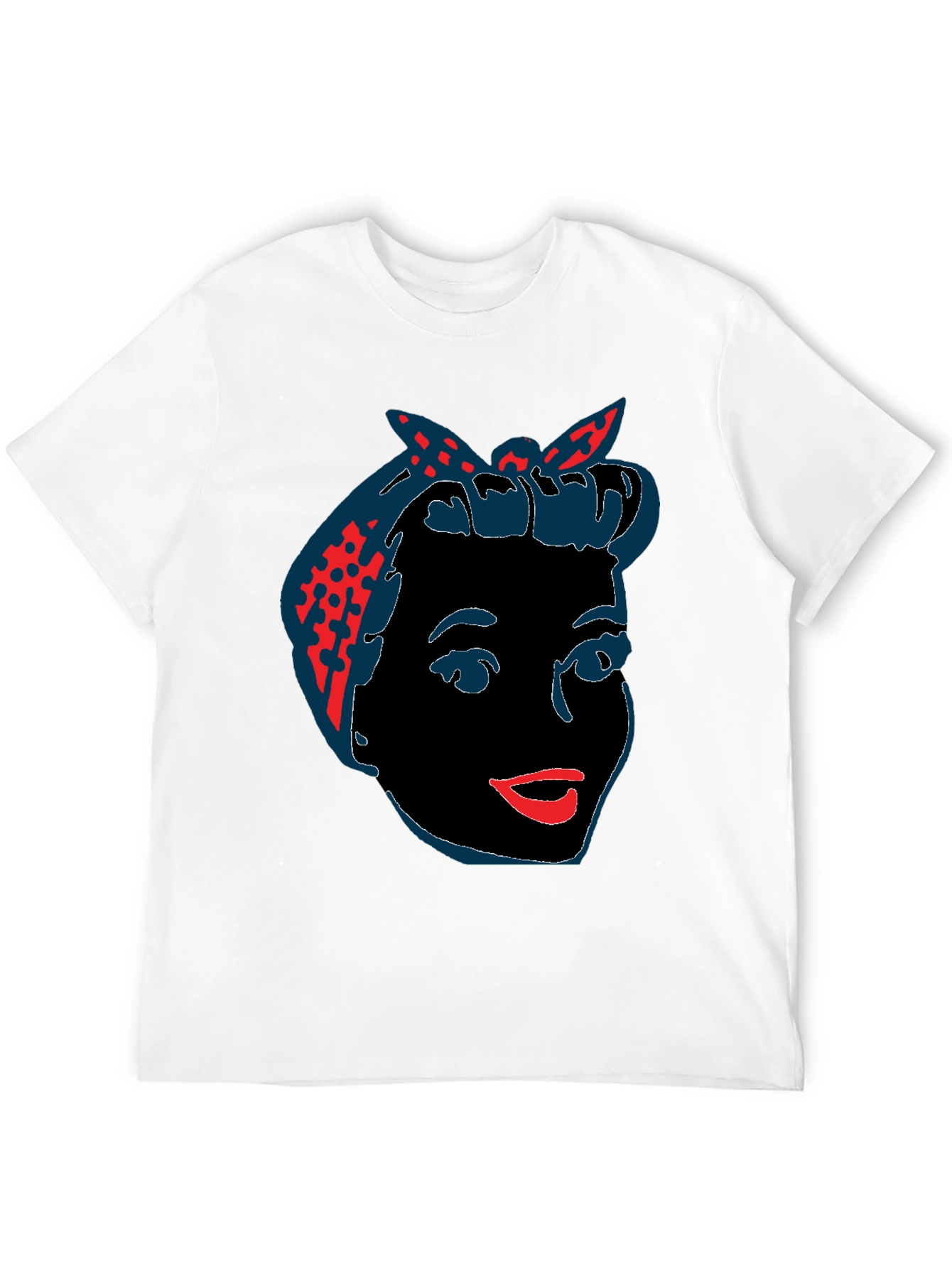 Camiseta Negra con Diseño Retro de Mujer