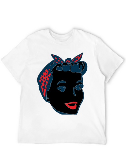 Camiseta Negra con Diseño Retro de Mujer