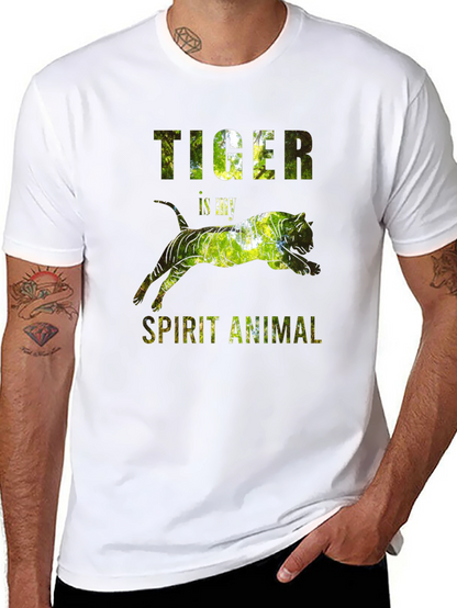 Camiseta Negra con Diseño de Tigre - Animal Espiritual